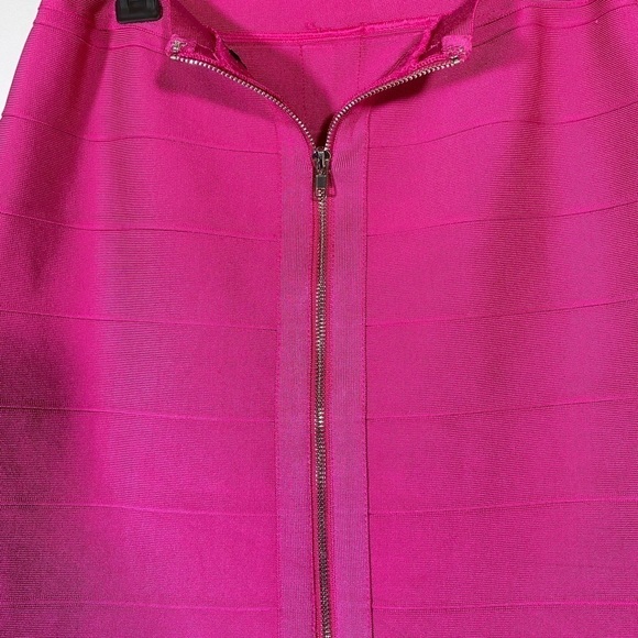 Herve Leger X Forever 21 Women's size Large Bandage Mini Skirt in Pink  zip back - Picture 5 of 6
